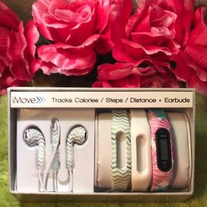 IMove Fitness Tracker Watch with Matching Ear Buds